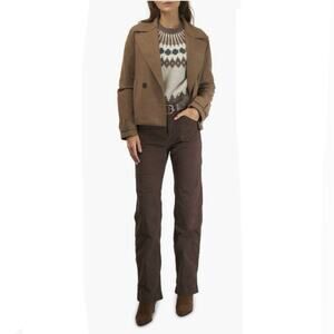 Nili Lotan Tibault Vintage Gray Cargo Pants Size 8 Made in USA NWT